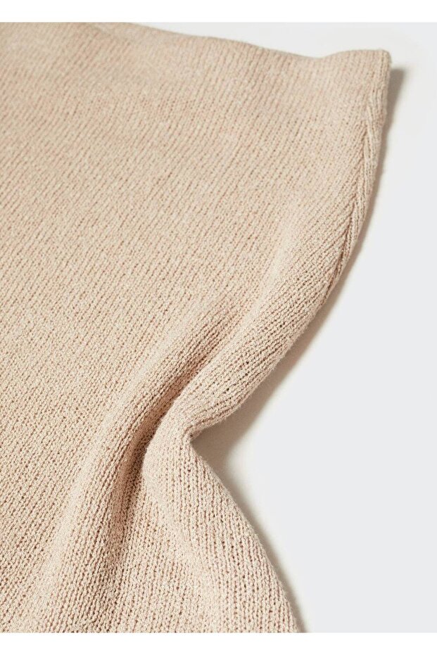 Yarı Transparan Triko Mini Etek - 5