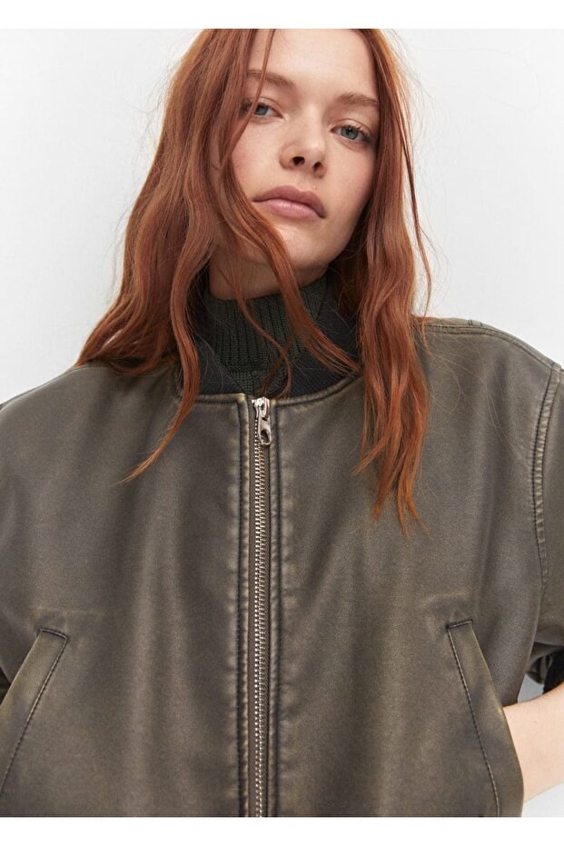 Kullanılmış Efektli Bomber Ceket - 6