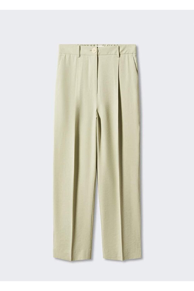 Gerade geschnittene Hose mit Falten - 3