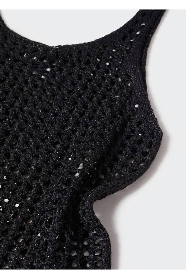 Ajur örgü lureks bluz - 5