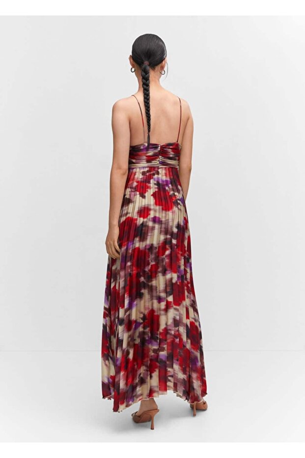 Pilili saten elbise - 4