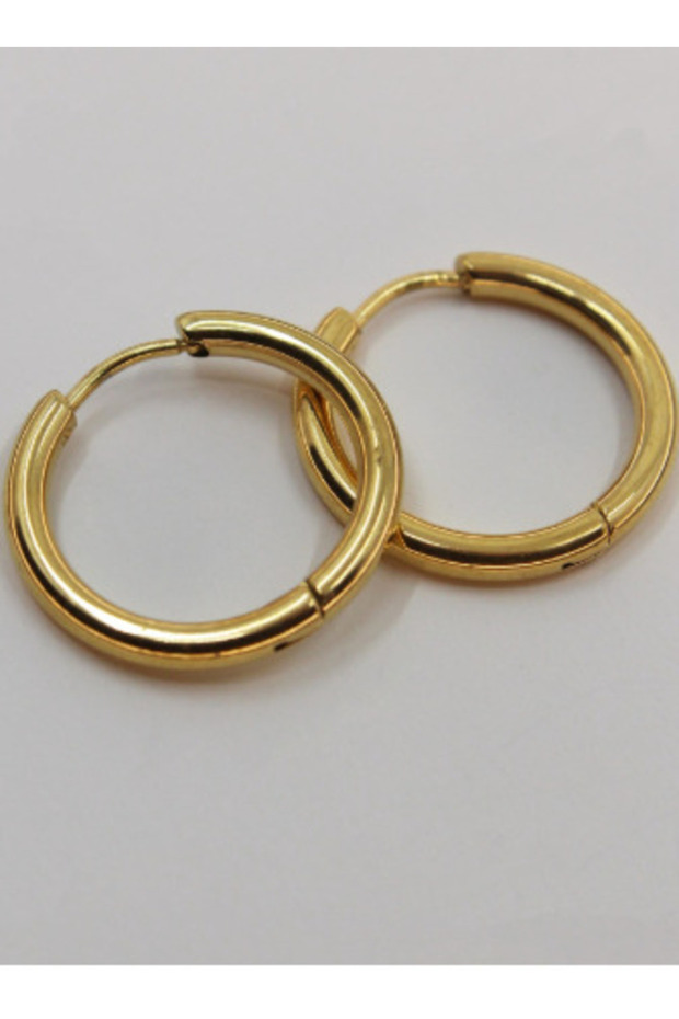 Antiallergic Stainless Steel - Gold Plated Hoop Earrings (1.6 mm)