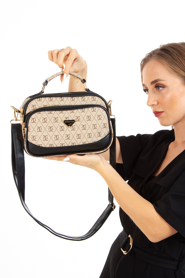 Női mintás keresztpántos kézi és válltáska - 5