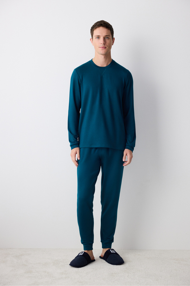 Koyu Yeşil Jogger Pantolon Pijama Takımı - 2