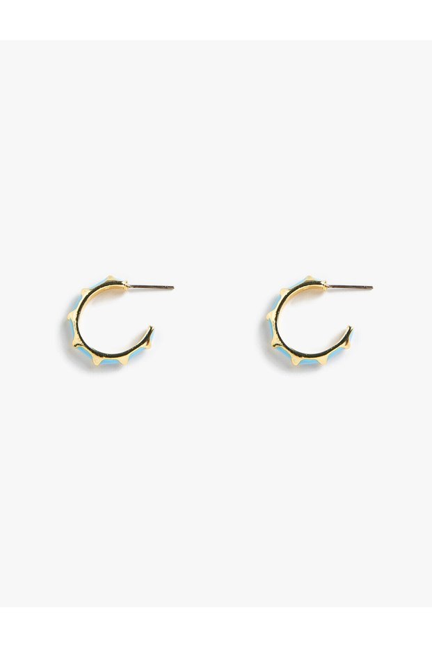 Hoop Earrings Asymmetrical Pattern