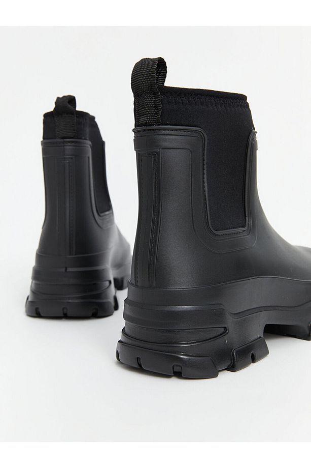 LCW STEPS Deri Görünümlü Kadın Yağmur Botu - 5
