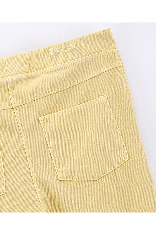 بنطلون جينز مينوتي الأساسي المحبوك - أصفر - 4