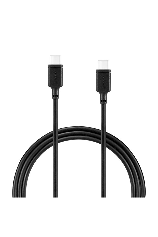 كابل Zero USB-C إلى USB-C Type-C بقوة 100 وات وشحن فائق السرعة PD بطول 1 متر - أسود