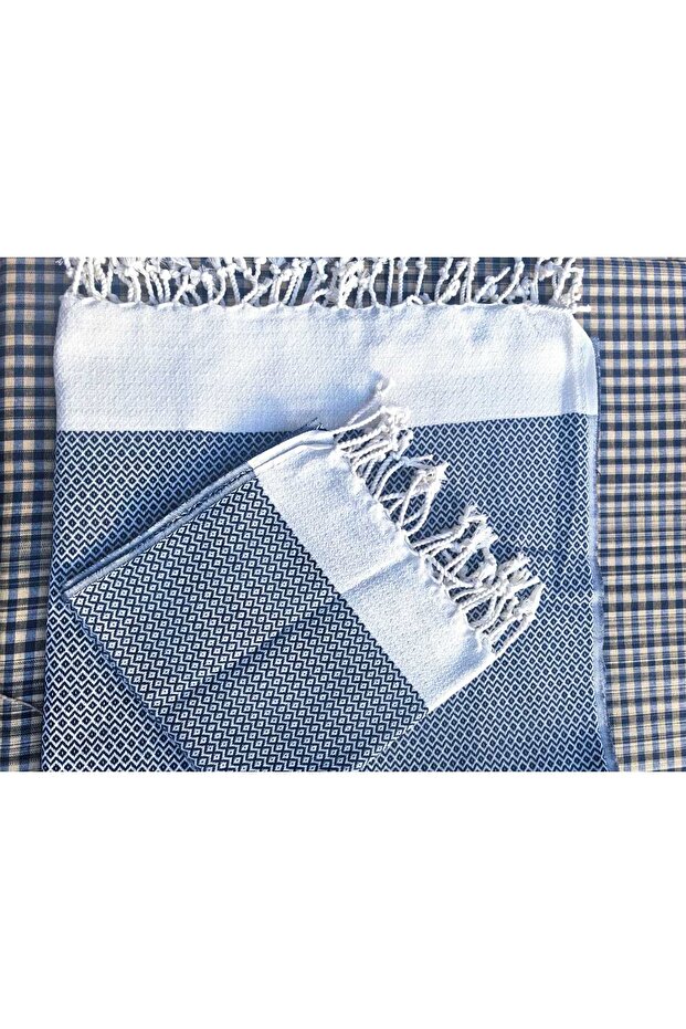 Black Bench Woven Backwood & Backwood Set of 2 Soft Texture 100% Cotton (100X180Cm, 50X100Cm)
