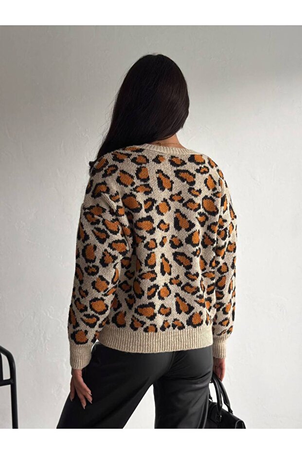 Leopard Patterned Mohair Sweater - 3