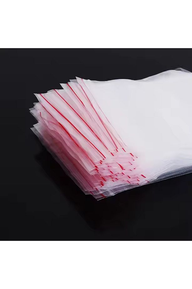 100 Adet 8X10 Cm Şeffaf Kilitli Poşet, Kına Çerez Kuruyemiş Poşeti, Kilitli Torba - 8