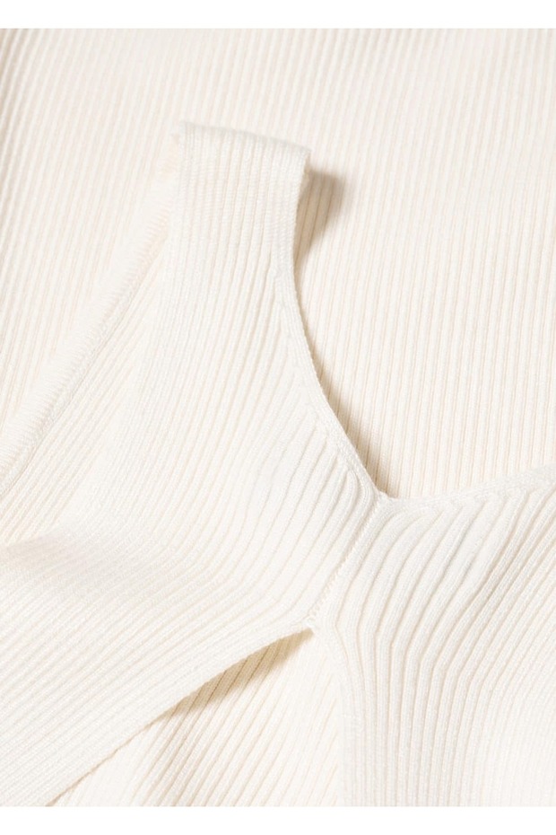 Sırtı Açık Triko Elbise - 7