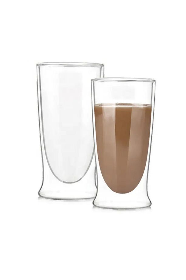 Çift Cidarlı Uzun Cam Kokteyl -Meşrubat-Latte Bardağı 350 ML 2 Adet 2323 - 3