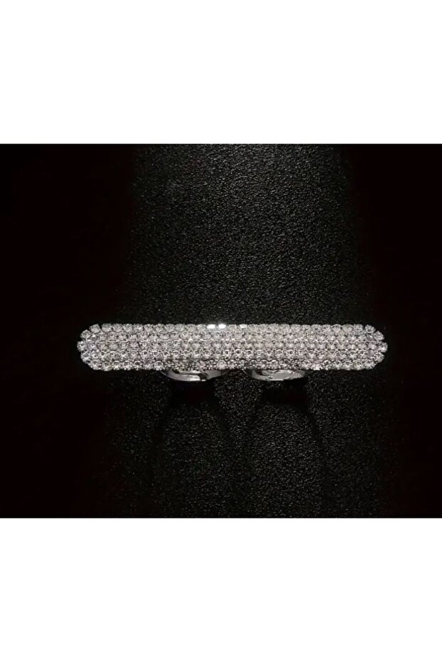 حلقة إصبع مزدوجة هندسية قابلة للتعديل - 2