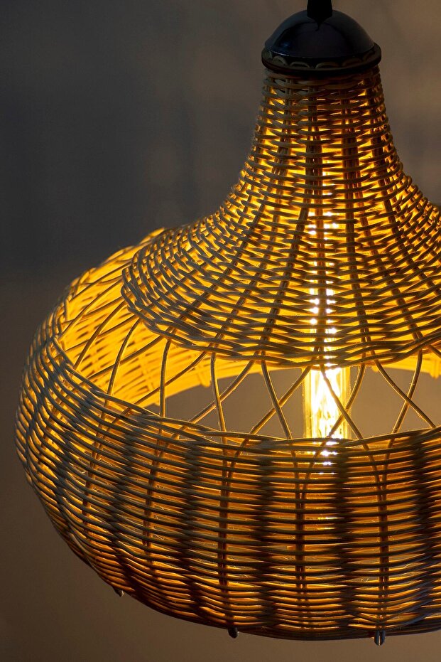 Bambu Sarkıt Avize Rattan Sarkıt: Cloud 40cm - 7