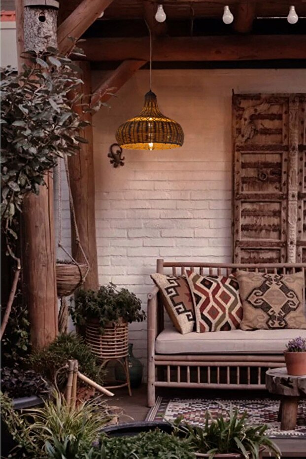 Bambu Sarkıt Avize Rattan Sarkıt: Cloud 40cm - 6