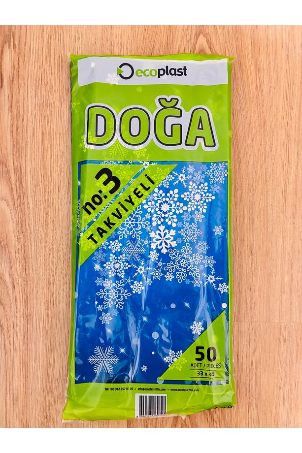 Ecoplast Takviyeli Renkli Mağaza Poşeti Kartanesi 3no (33X45 EBATINDA) 1paket 50adet - 3