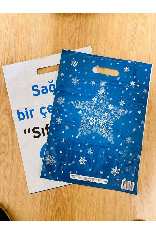 Ecoplast Takviyeli Renkli Mağaza Poşeti Kartanesi 3no (33X45 EBATINDA) 1paket 50adet - 1