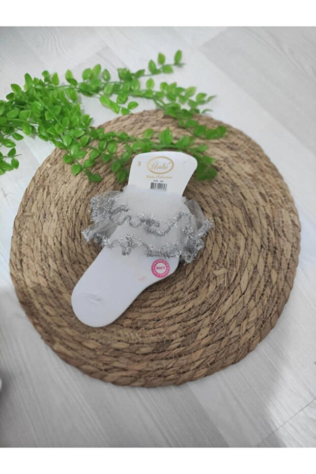 Baby Kids Glittery Lace Socks