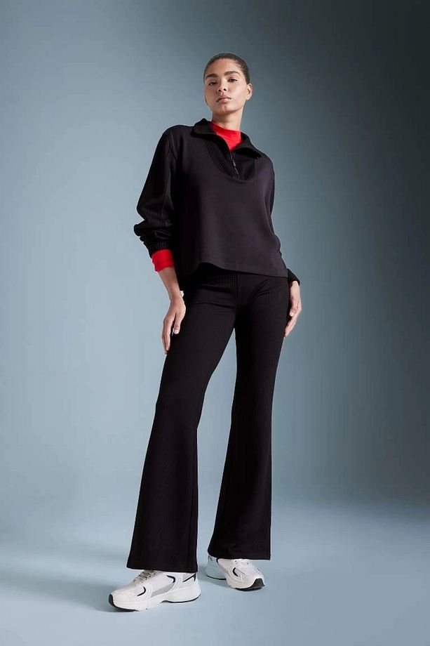 D0389 DeFactoFit Flare Fit İspanyol Paça Standart Boy Modal Pantolon - 2