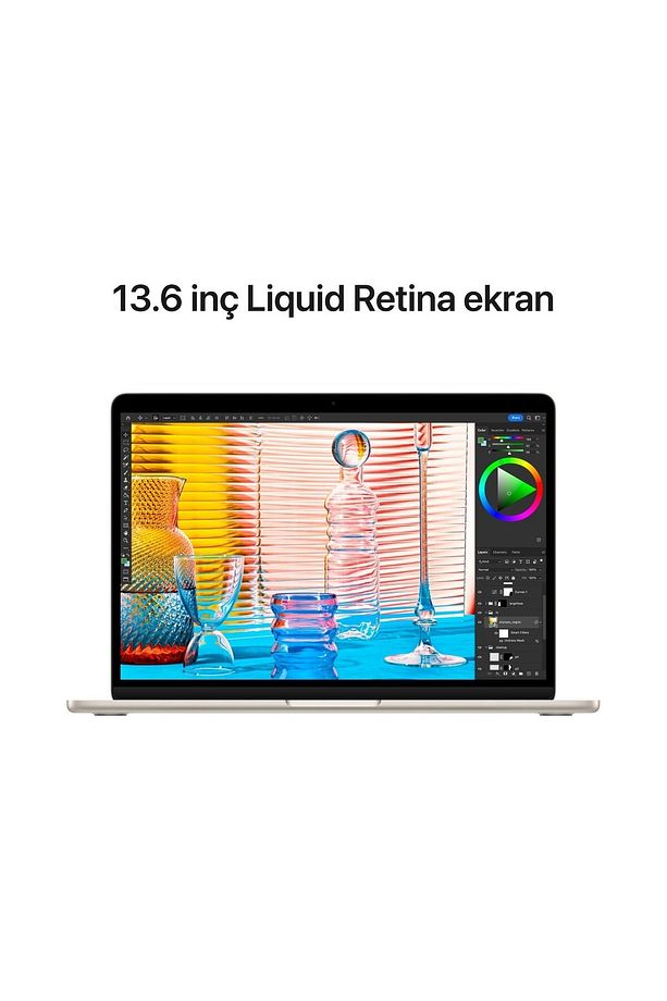 13" MacBook Air: Apple M2 chip with 8-core CPU and 8-core GPU, 16GB, 256GB - Yıldız Işığı - 7
