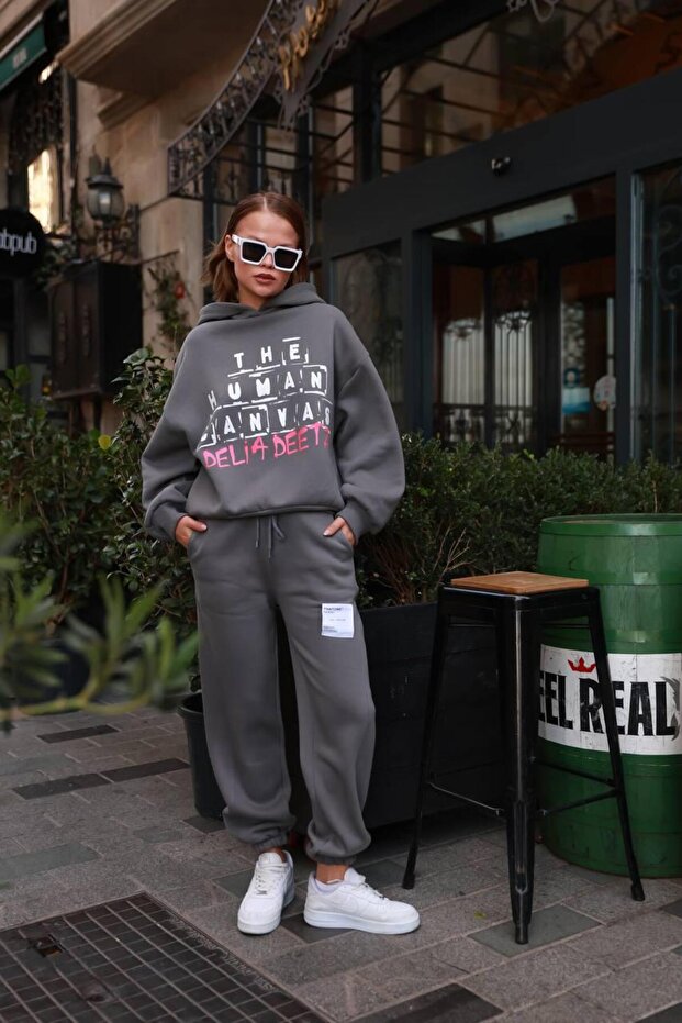 Ekru Eşofman Altı - 4