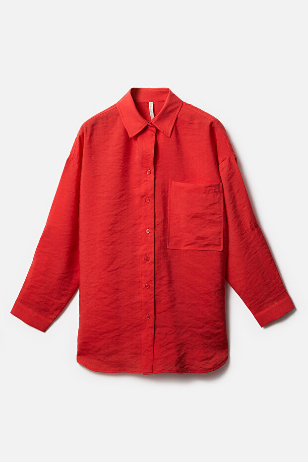 Apoletli Oversize Gömlek - 8