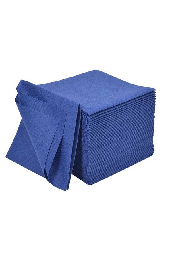 Kumaş Dokulu 10x10 Lacivert Bar Peçetesi 50'li - 1