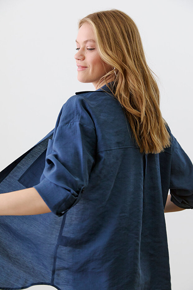 Apoletli Oversize Gömlek - 3