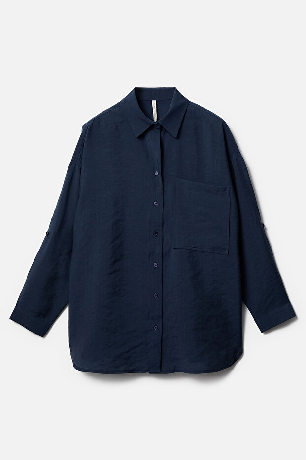 Apoletli Oversize Gömlek - 8