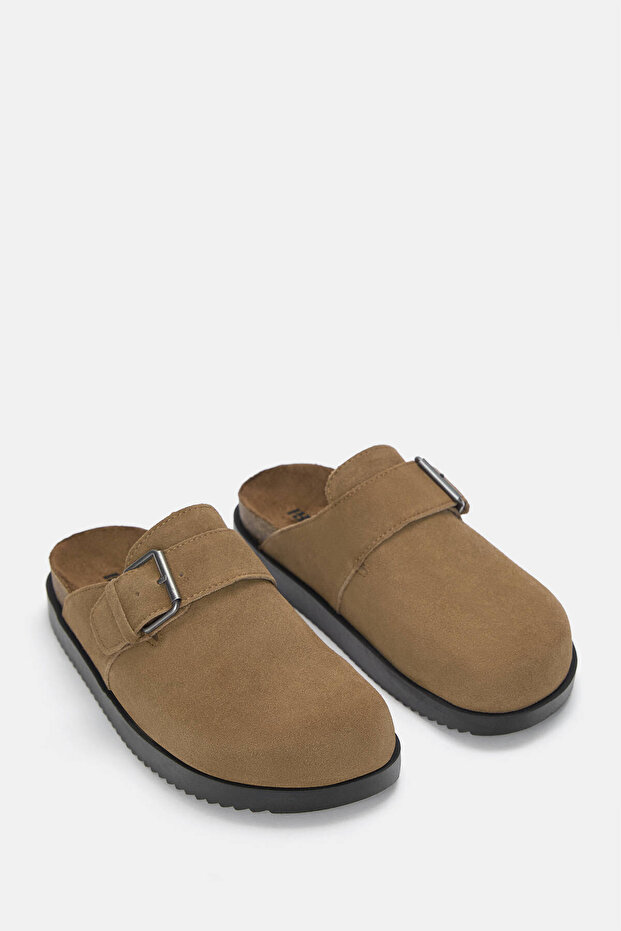 Tokalı deri clogs - 4