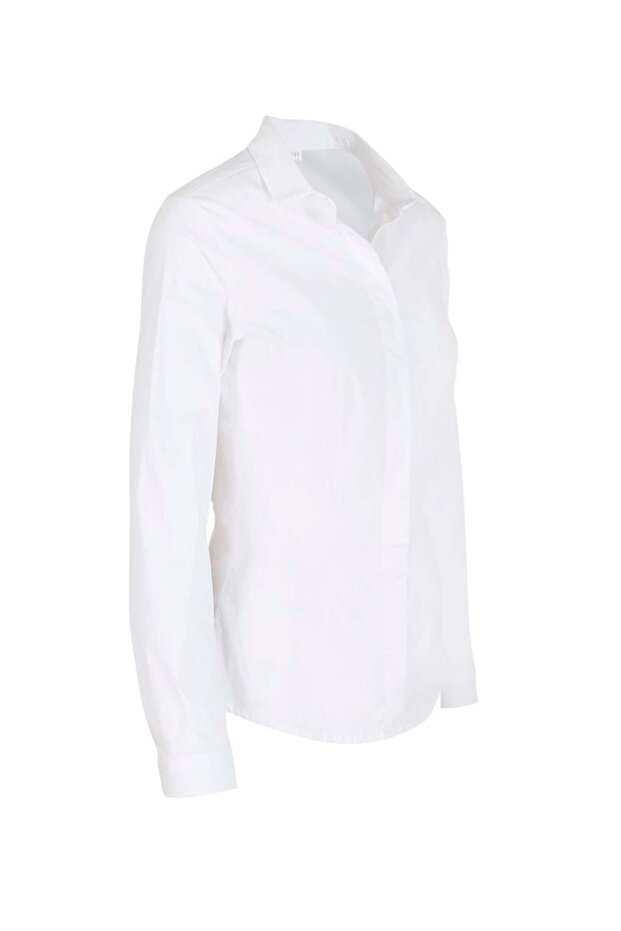 Slim Fit Basıc Gömlek - Beyaz - 5