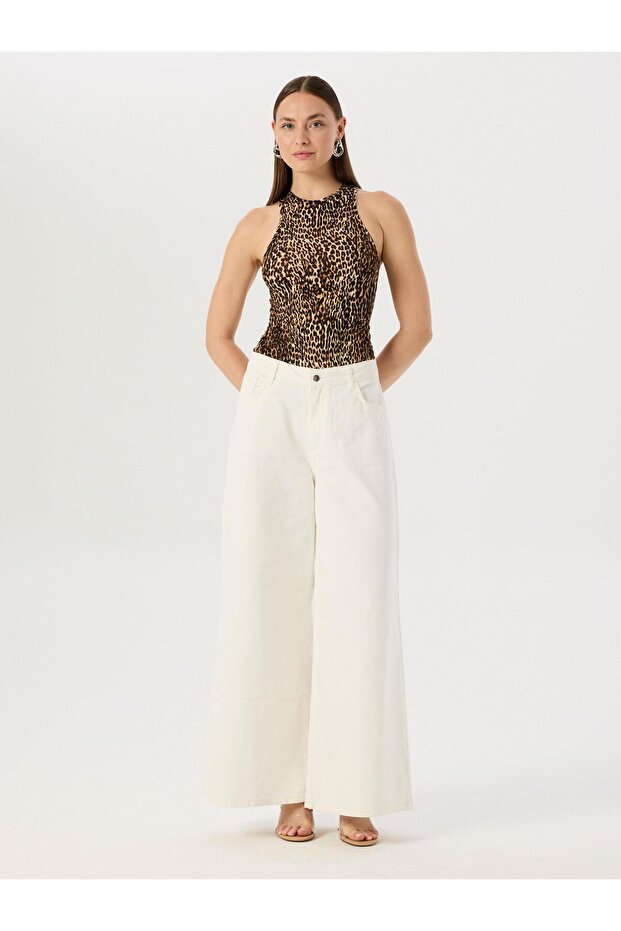 قميص داخلي برقبة سباحة بنقشة الفهد - 3