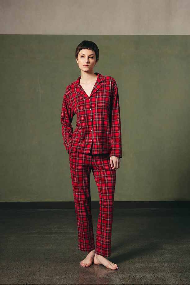 Kadın Pamuklu Cepli Uzun Pijama Altı - 2