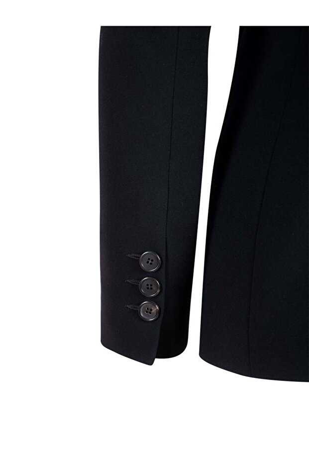 Slim Fit Blazer Ceket - Siyah - 8
