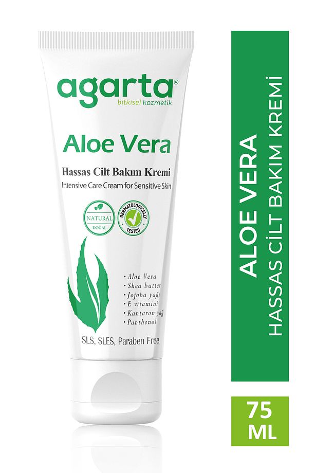 Doğal Aloe Vera Nemlendirici El Ve Vücut Bakım Kremi 75 ml - 1