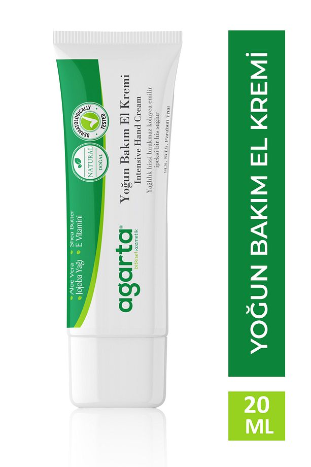 Doğal Nemlendirici Yoğun Bakım El Kremi -vitamin E Ve B5 - Jojoba, Shea Butter - 20 ml - 1