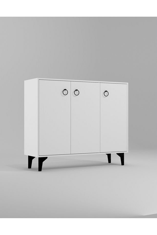 Afor Mdf 3 Kapaklı Ayakkabılık Çok Amaçlı 3 Kapaklı Dolap - 1