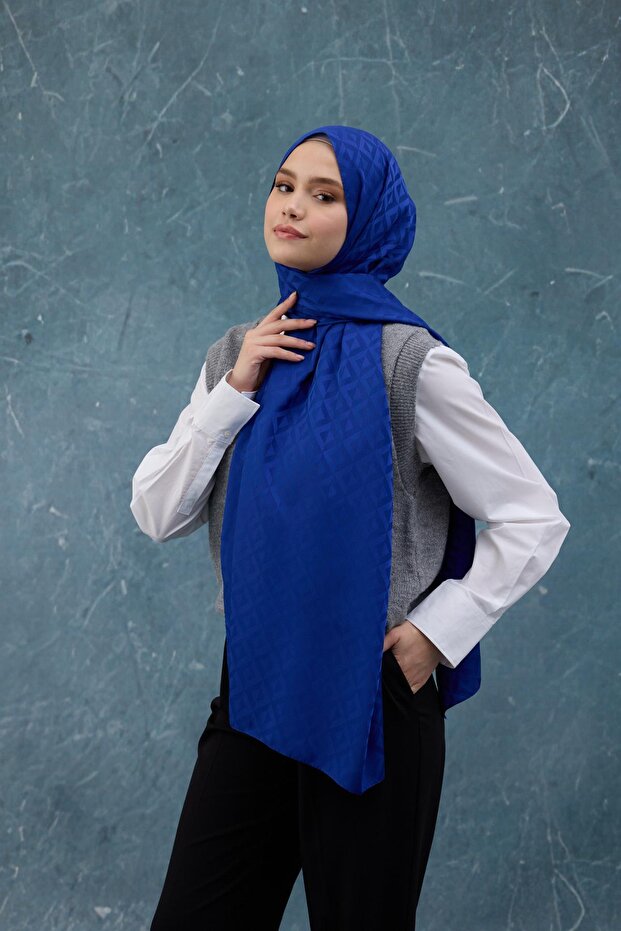 شال جاكار حريري للخريف والشتاء ساكس 9019-13