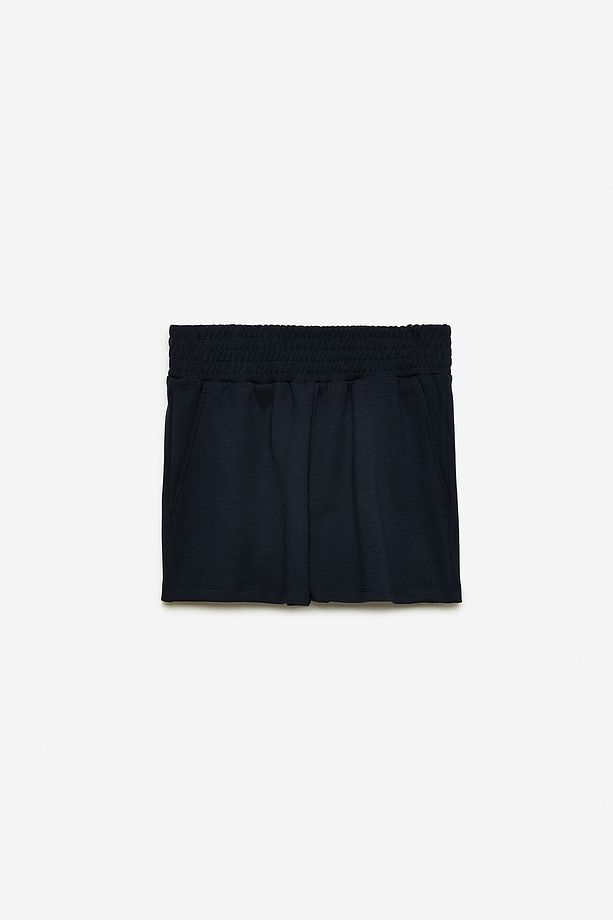 MIRJETA Kadın Örme Relaxed Fit Lacivert Şort - 1