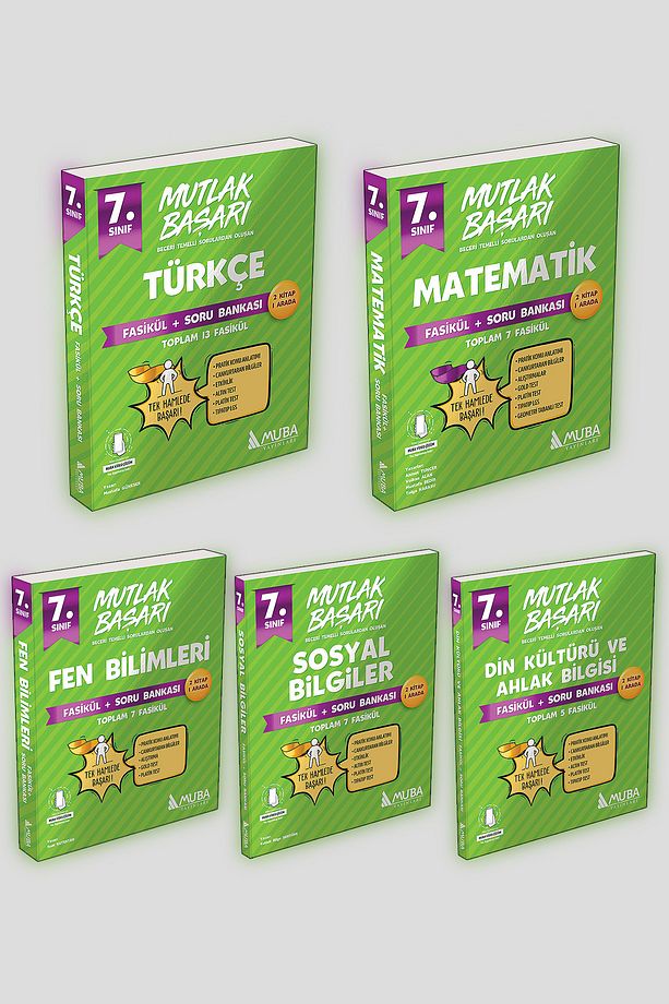7.Sınıf Mutlak Başarı Fasikülleri 5'li Set ( Türkçe, Matematik, Fen Bilimleri, Sosyal Bilgiler, Din) - 1