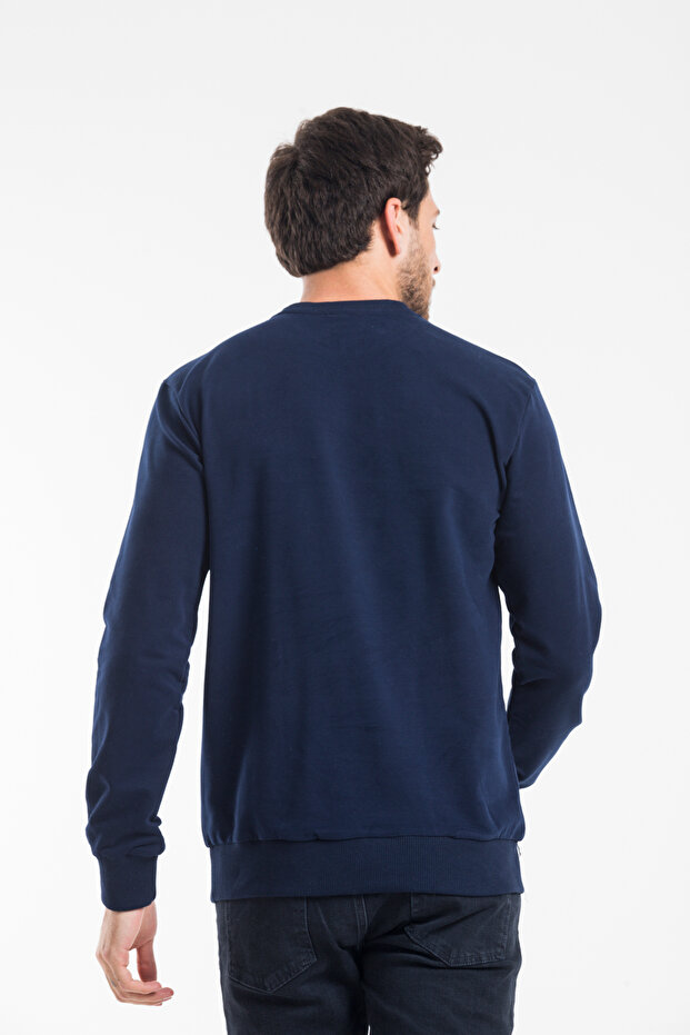 Men's Crew Neck Regular Fit Slim Ar Printed Sweatshirt Spr24Sw124