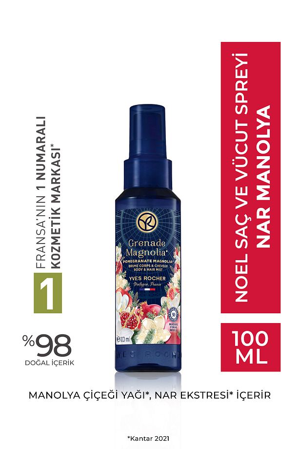 Saç ve Vücut Spreyi- Manolya ve Nar-100ml-92503 - 1