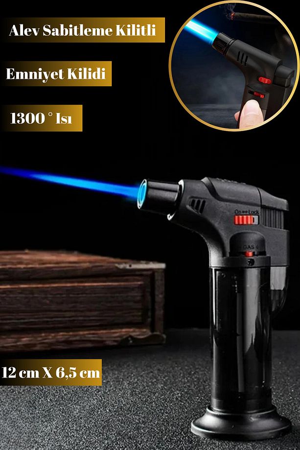 12 CM Kendinden Tüplü Lüks Tasarım Pürmüz Torch Çakmak - 1