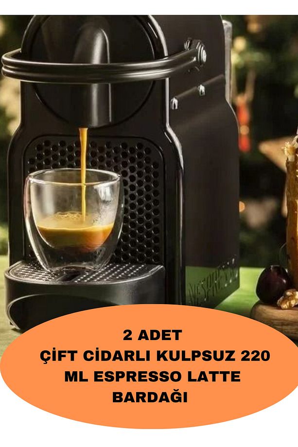 2 adet Hope Xing Çift cidarlı Cam Kahve Kupa BPA Free Cam Oval-Shaped Latte, Çay, Espresso 220ml - 4