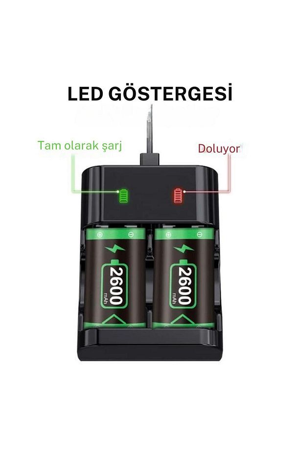 Xbox Series S Ve X / X-one Ve S Controller Dual Charging Station, Çoklu 2600 Mah 2 Adet B - 3