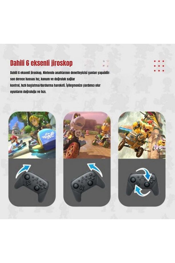 Switch Pro Controller Splatoon 3 Edition Kablosuz Oyun Kolu Pc Uyumlu - 7