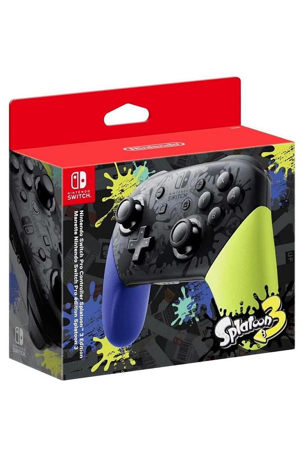 Switch Pro Controller Splatoon 3 Edition Kablosuz Oyun Kolu Pc Uyumlu - 4