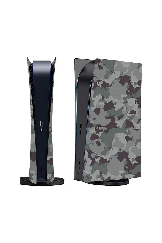 Ps5 Dijital Sürüm Uyumlu - Army Kamuflaj Desenli Konsol Faceplate Shell Covers Kapakları - 1