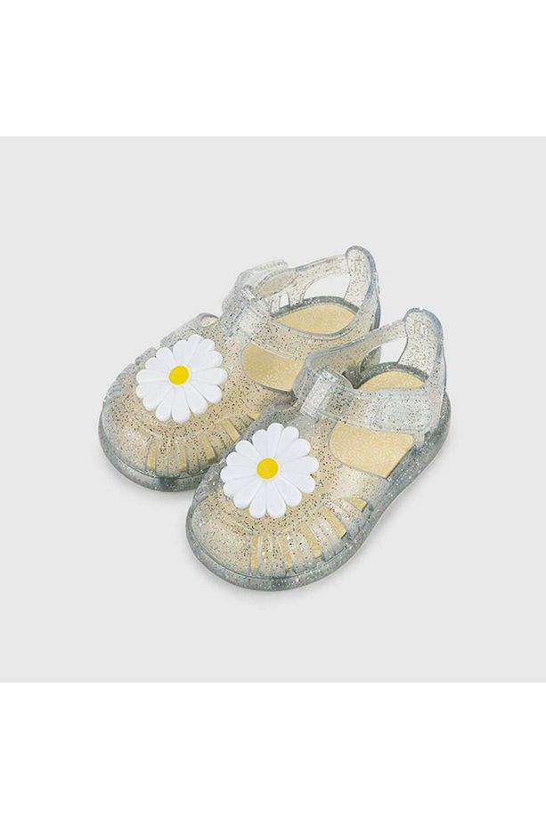 Tobby Gloss Flor Çocuk Sandalet - Simli Şeffaf - 3